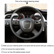 Load image into Gallery viewer, Auto Braid On The Steering Wheel Cover for Audi A3 (8P) Sportback A4 (B8) Avant A5 (8T) A6 (C6) A8 (D3) Q5 (8R) Q7 Car Braiding
