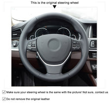 Load image into Gallery viewer, Auto Steering Wheel Cover for BMW F10 2014 520i 528i 2013 2014 730Li 740Li 750Li Interior Car Steering Wheel Cover
