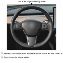 Load image into Gallery viewer, Car Steering Wheel Cover for Tesla Model 3

