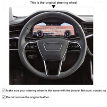 Load image into Gallery viewer, Auto Braid On The Steering Wheel Cover for Audi A6 (C8) Avant Allroad 2018-2019 A7 (K8) 2018-2019 S7 2019 Car Braiding Covers

