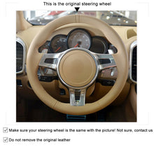 Load image into Gallery viewer, Car Steering Wheel Cover for Porsche Cayenne Panamera 2012 2013 2014
