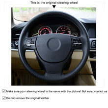 Load image into Gallery viewer, Auto Steering Wheel Cover for BMW F10 523Li 525Li 2009 730Li 740Li 750Li Car Steering Covers Interior Accessories
