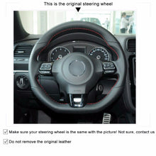 Load image into Gallery viewer, Car Steering Wheel Cover for Volkswagen VW Golf 6 (VI) GTI Polo (R-Line) Scirocco Tiguan (R-Line)
