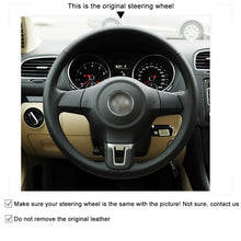 Load image into Gallery viewer, Car Steering Wheel Cover for Volkswagen VW Golf 6 Mk6 VW Polo MK5 2010-2013Q without Original Leather
