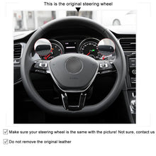 Load image into Gallery viewer, Car Steering Wheel Cover for Volkswagen VW Golf 7 Mk7 New Polo 2014 2015 2016 2017 with Original Leather
