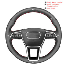 Load image into Gallery viewer, Auto Braid On The Steering Wheel Cover for Audi A6 (C8) Avant Allroad 2018-2019 A7 (K8) 2018-2019 S7 2019 Car Braiding Covers
