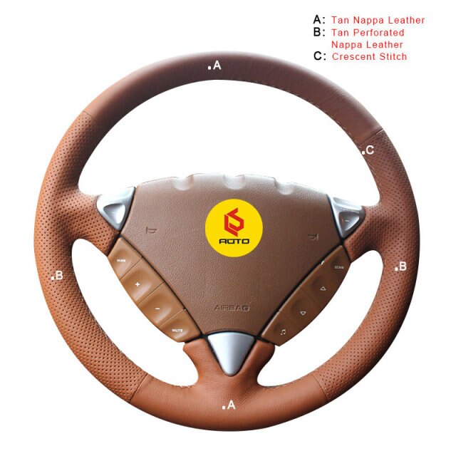 Car Steering Wheel Cover for Porsche Cayenne 2007-2010