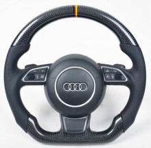 Load image into Gallery viewer, Real Blue effect Carbon steering wheel for Audi A4,q5 without paddle Real carbon fiber Steering wheel
