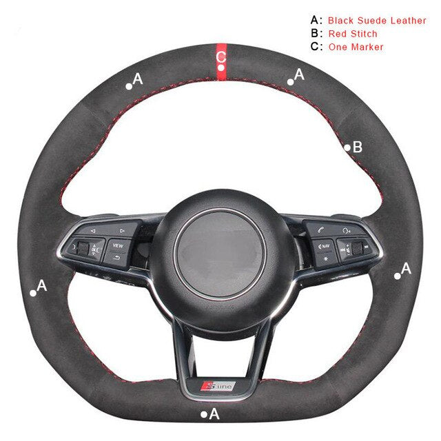 Auto The Steering Wheel Cover for Audi TT 2017 Car Steering Wheel Covers Car-styling