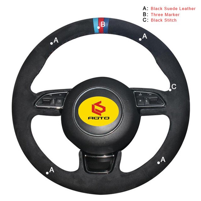 Car Steering Wheel Cover for Audi A1 A3 A5 A7