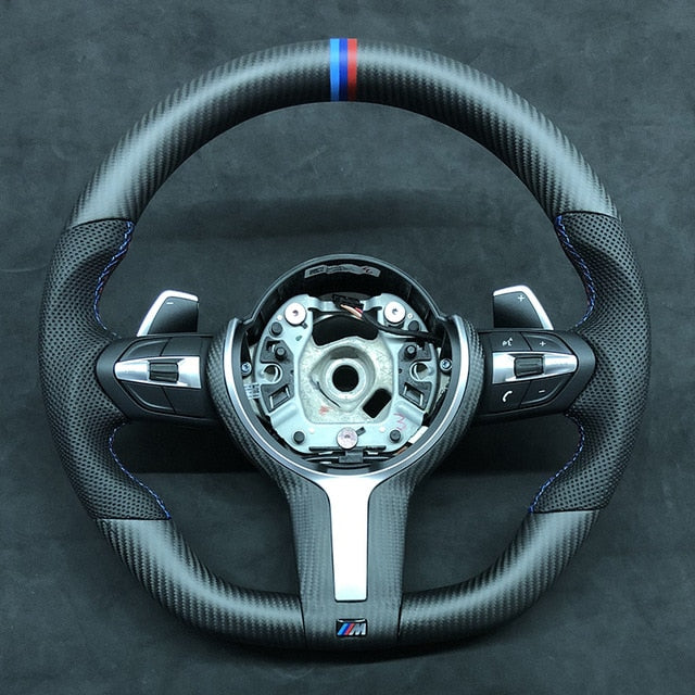 Real Carbon Steering Wheel for BMW M Sport F30 F31 F34 F10 F11 F07 F45 F46 F22 F23 M235i M240i Steering Wheel Control