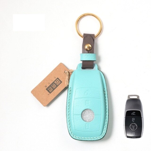 Handmade Leather Car Key Case for Benz C260L E300 S G50 A18 Key Cover Car-Styling