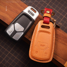 Load image into Gallery viewer, Handmade Leather Car Key Case for Audi A4L Q5L A5 TTS Q7 Key Cover Car-Styling
