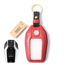 Load image into Gallery viewer, Handmade Leather Car Key Case for BMW 5 for BMW X3 X4 X6 7 Key Cover Car-Styling
