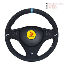 Load image into Gallery viewer, Auto Steering Wheel Cover for BMW E90 320i 325i 330i 335i E87 120i 130i 120d Hand Stitched Car Steering Wheel Cover
