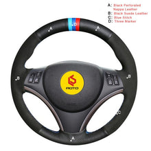 Load image into Gallery viewer, Auto Steering Wheel Cover for BMW E90 320i 325i 330i 335i E87 120i 130i 120d Hand Stitched Car Steering Wheel Cover
