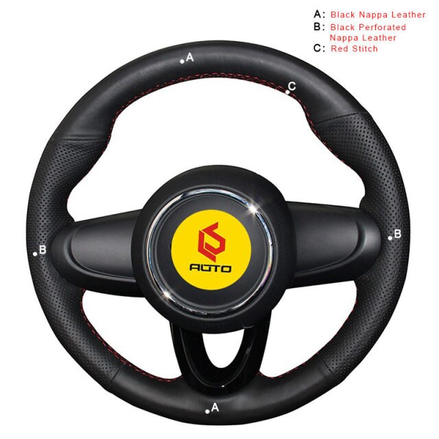 Auto Steering Wheel Cover for Mini Coupe 2016 Interior Accessories Car Braid Steering Wheel Cover Car-styling