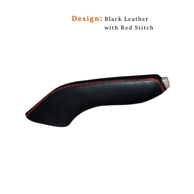 Car Hand Brake Covers Top Layer Leather Case for Kia Rio Handbrake Grips Cover Auto Genuine Leather Handbrake