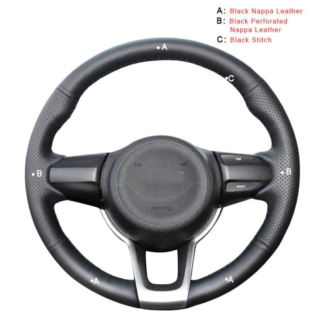 Car Steering Wheel Cover for Kia Rio 2017-2019 Rio5 2019 K2 2017-2019 Picanto Morning