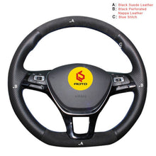 Load image into Gallery viewer, Car Steering Wheel Cover for Volkswagen VW Golf 7 Mk7 New Polo 2014 2015 2016 2017 with Original Leather
