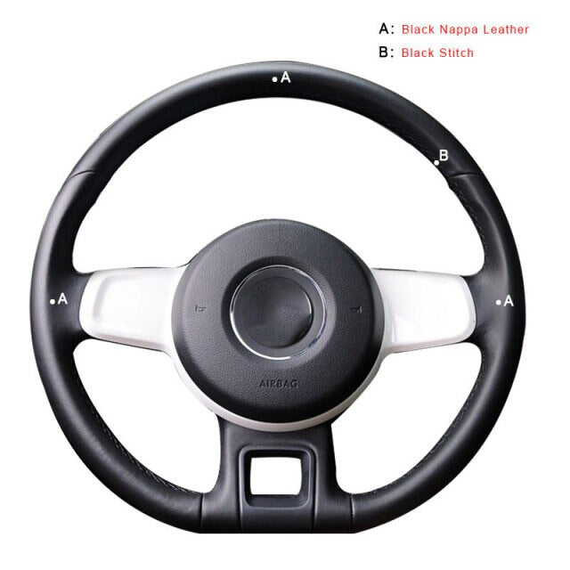 Car Steering Wheel Cover for Volkswagen VW Beetle 2012 2013 2014 2015-2018 2019 Up! 2011-2016