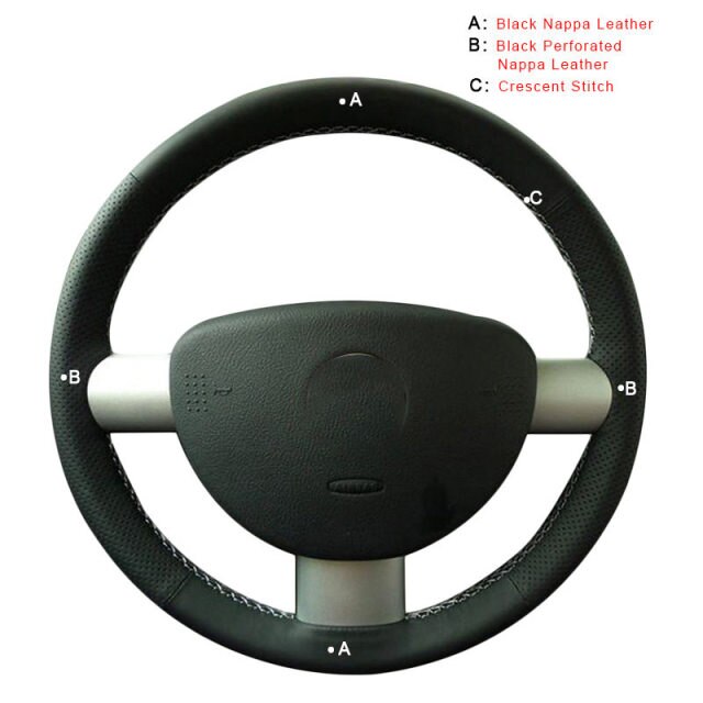 Car Steering Wheel Cover for Volkswagen VW Beetle 1998 1999 2000 2001 2002 2003 2004 2005 2006-2011