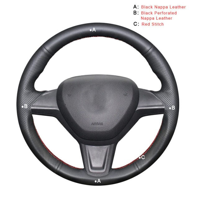 Car Steering Wheel Cover for Skoda Citigo 2013-2019 Fabia 2013-2019 Yeti