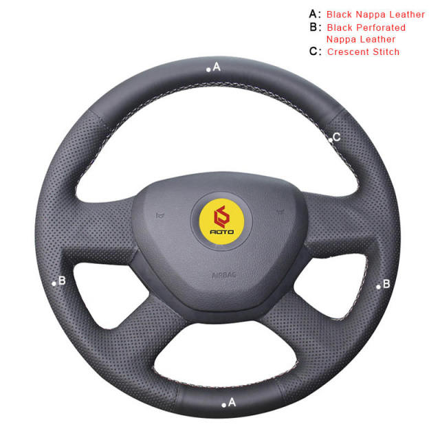 Car Steering Wheel Cover for Skoda Octavia 2015 2016 Fabia 2014 Rapid 2013-2015 Superb 2013-2016 Yeti