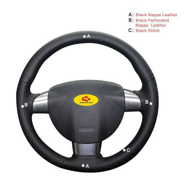 Car Steering Wheel Cover for Ford Focus 2 2005-2011 (3-Spoke)