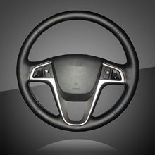 Load image into Gallery viewer, Car Steering Wheel Cover for Hyundai Solaris (RU) 2010-2016 Verna 2010-2016 i20 2009-2015
